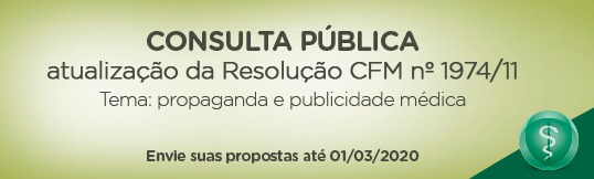 CFM realiza consulta pública sobre publicidade médica até o início de março